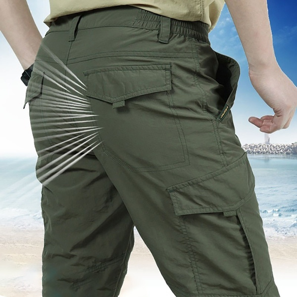 Men's Tactical Pants Quick-dry Lightweight Waterproof Cargo Hiking