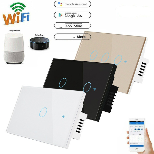 WiFi Wall Light Switch Smart Life/Tuya APP Remote Control Works