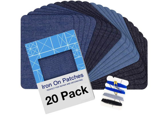 Iron on Patches for Clothing Repair 20PCS, Denim Patches for Jeans