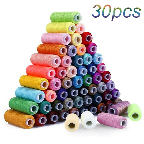 30PCS Sewing Thread Assortment Coil 30 Color Polyester Thread