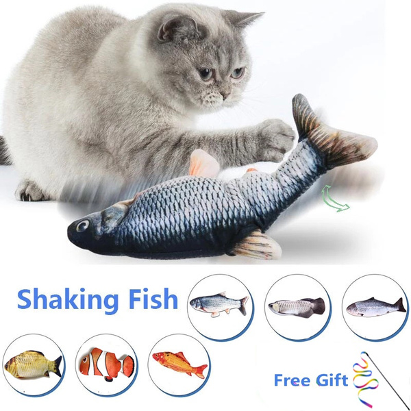 shaking fish cat toy