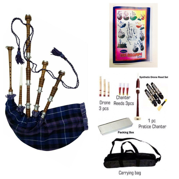 New Highland Great Scottish Handmade Bagpipes Silver Amounts/Rosewood