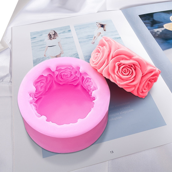 3D Large Rose Silicone Mold 3D Flower Silicone Mold Soap Silicone