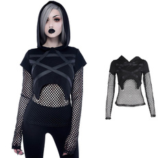Goth, Fashion, Hoodies, Hollow-out