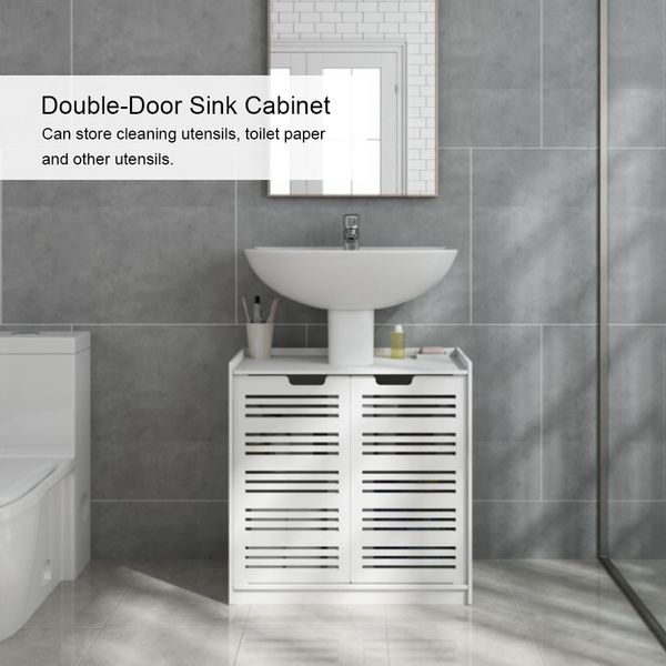 Bathroom Modern Double Door Sink Basin Storage Toilet