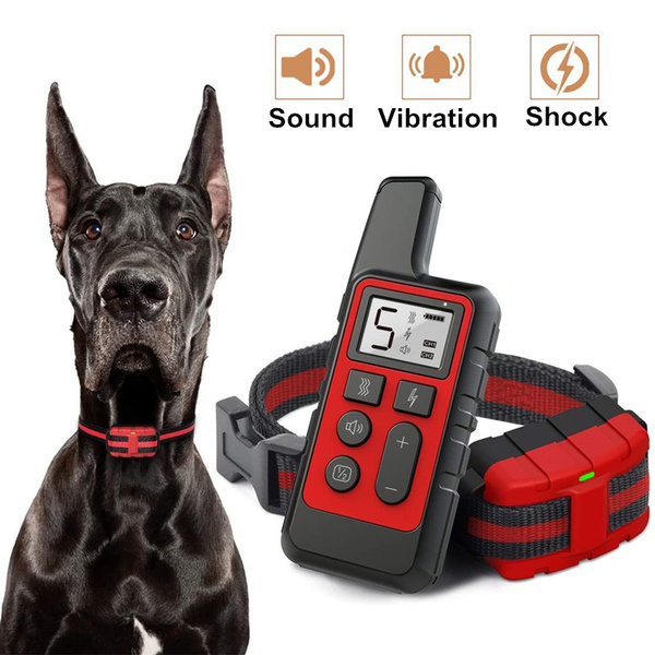 Rechargeable Dog Electric Shock Training Collar Remote Bark Control Pet Trainer 