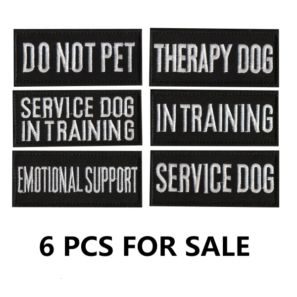 6" THERAPY DOG EMBROIDERED HOOK & LOOP PATCH 