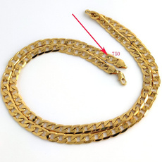 8MM, Chain Necklace, 18kgoldnecklace, Jewelry