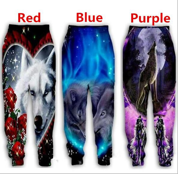 Animal Wolf Funny 3D Print Women Mens Jogger Pants Unisex Sweatpants with  Drawstring Pockets Trousers Plus size P89