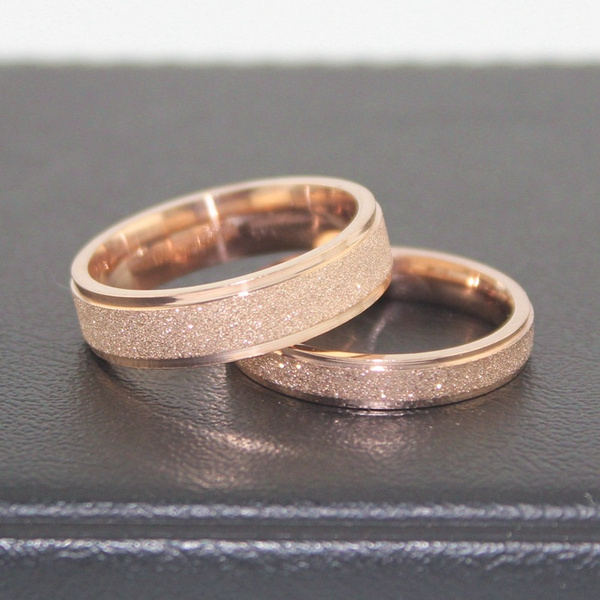 Simple Design 18K rose gold Couples 
