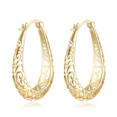 Jewelry, gold, Stud Earring, Hoop