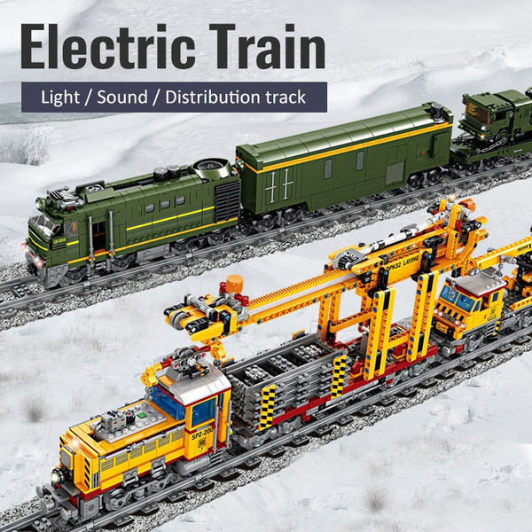 1270PCS Building Blocks City Electric Track Train Mechanical Rail Trai ...