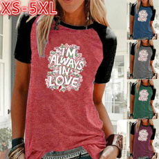 Splicing, Plus Size, letter print, Summer