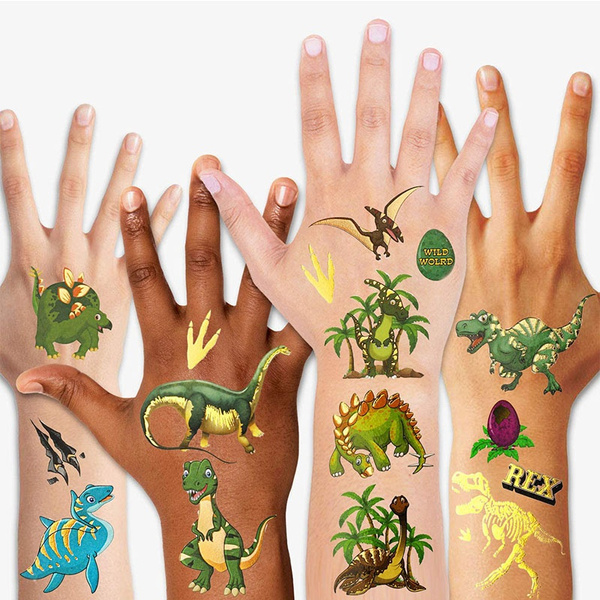 Party Hat Dinosaur' Temporary Tattoos (TO039042)