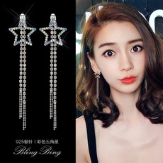 Sterling, Korea fashion, Hoop Earring, Jewelry