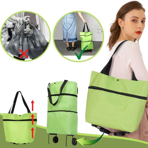 Foldable Shopping Trolley Tote Bag Reusable Grocery Cart Small