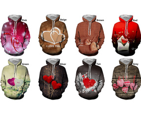Couple Hoodies, 3D hoodies, Fashion, Love