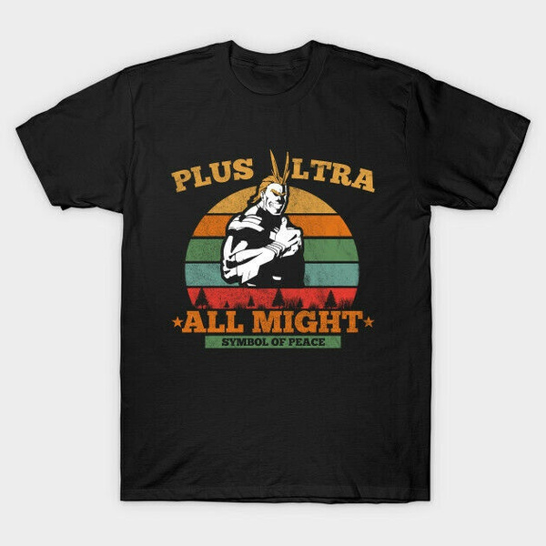 Plus Ultra All Might Symbol Of Peace My Hero Academia Vintage Black T-Shirt