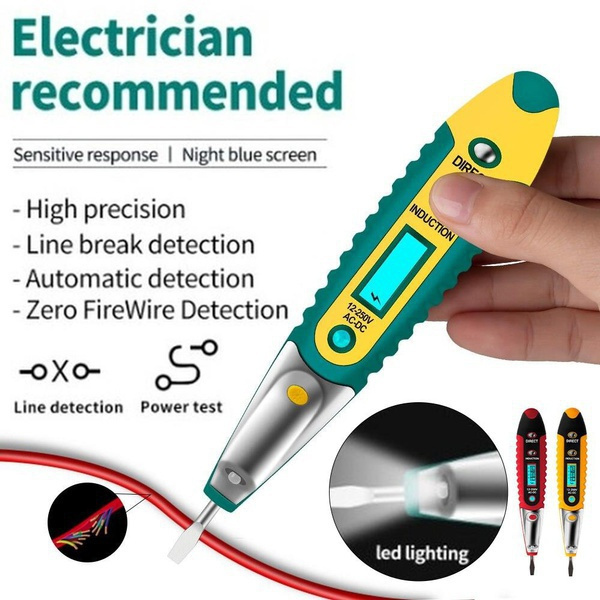 Non-Contact Voltage Detector Pen Electrician Test Tool With Sound Light Alarm