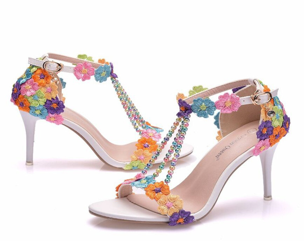 Women Shoes White Lace Wedding Shoes Bride Dress Pumps Wish