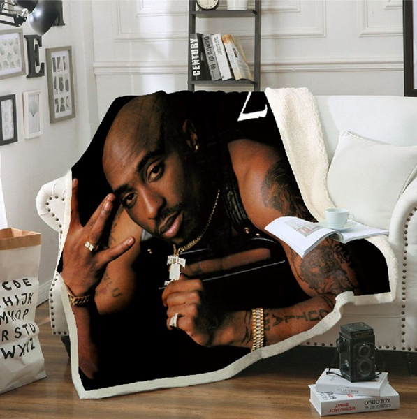 Blanket sofa bed blanket super soft warm 2pac 2024 tupac 3d print blanket cover fleece throw blanket j02