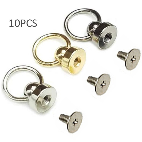  Rivets for Leather 12 Sets Zinc Alloy Screwback Round Head Rivets  Rivets Pull Ring Rivet for Handbag Phone Case (6.5 * 8mm,Silver) : Arts,  Crafts & Sewing