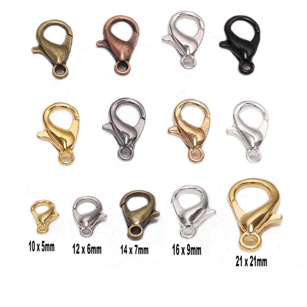 50Pcs Alloy Lobster Clasp Hooks for DIY Necklace Bracelet Chain Jewelry Making# 50Pcs Alloy Lobster Clasp Hooks for DIY Necklace Bracelet Chain Jewelry Making#