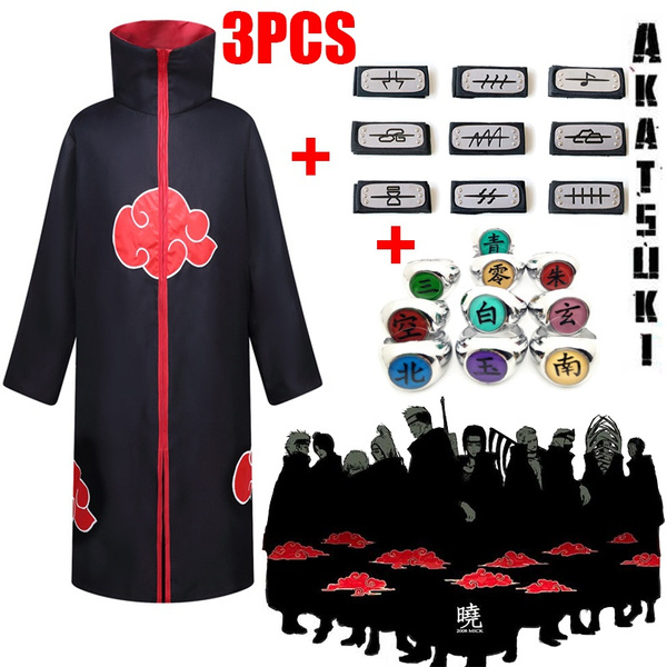 Anime Naruto Cosplay Costumes Akatsuki Cloak Uchiha Itachi Christmas ...