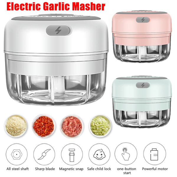Electric Food Crusher Mini Garlic Press Garlic Crusher