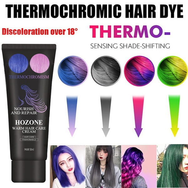 New 4 Colors Thermochromics Color Changing Wonder Dye Mermaid Hair Dye Gray Hair  Color Cream Thermo Sensing Shade Shifting Hair Color Wax | Wish