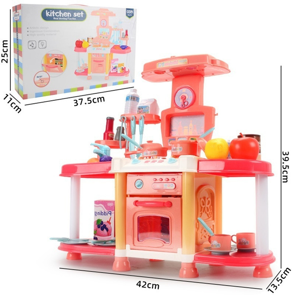 Children's Mini Kitchen Complete Cooking Girl Small Kitchen Set