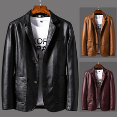 lapel, Large Size, Jacket, leather