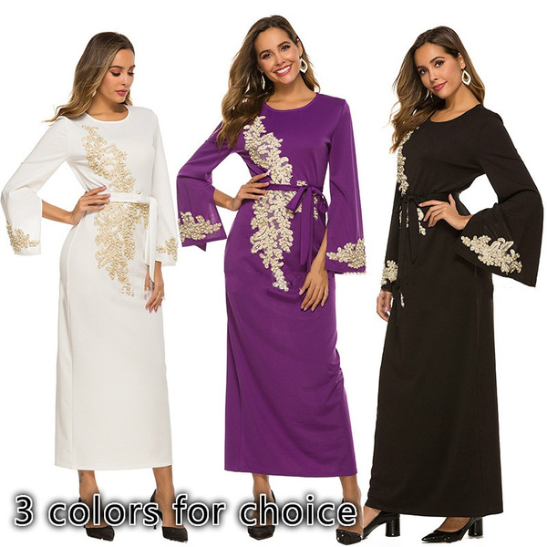 Islamic Women Abaya Dress Burqa Kaftan Robe Robe Traditional Muslim Clothing