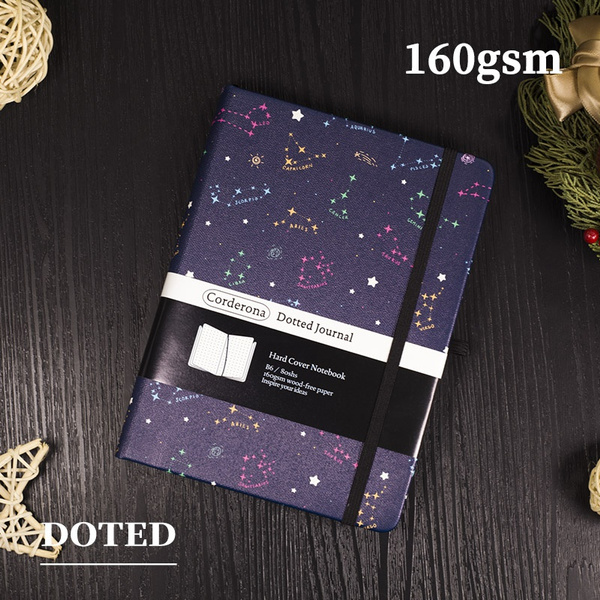 B6 160gsm Dotted Bullet Notebook Colorful Zodiac Hard Cover Dot Grid 