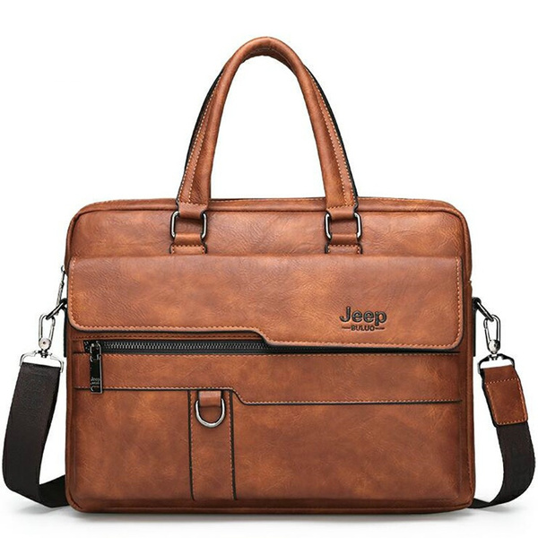 Man Business Briefcase Bag Split Leather High Quality Men office