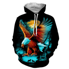 Couple Hoodies, Eagles, Fashion, 3D hoodies