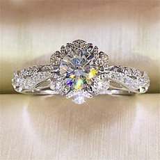 Sterling, DIAMOND, femalering, wedding ring