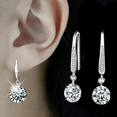 Moda, Love, Joyería de pavo reales, 925 silver earrings