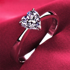 Couple Rings, DIAMOND, wedding ring, 925 silver rings