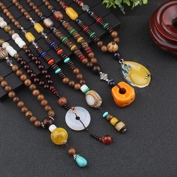 Mens Native American Beaded Necklaces -