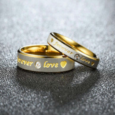 Couple Rings, Steel, titanium steel, Love