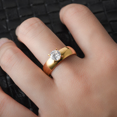 goldplated, Couple Rings, titanium steel, wedding ring
