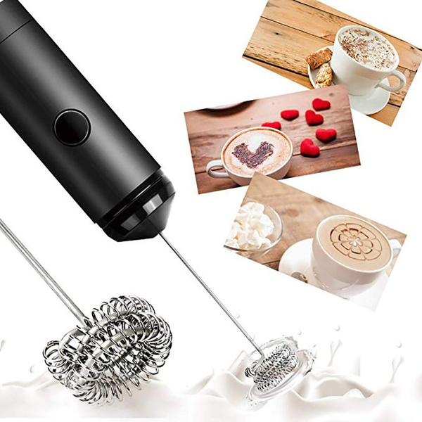 Electric Blender Milk Frother Stainless Steel Handheld Battery Operated  Whisk Drink Mixer Perfect For Latte Coffee Cappuccino