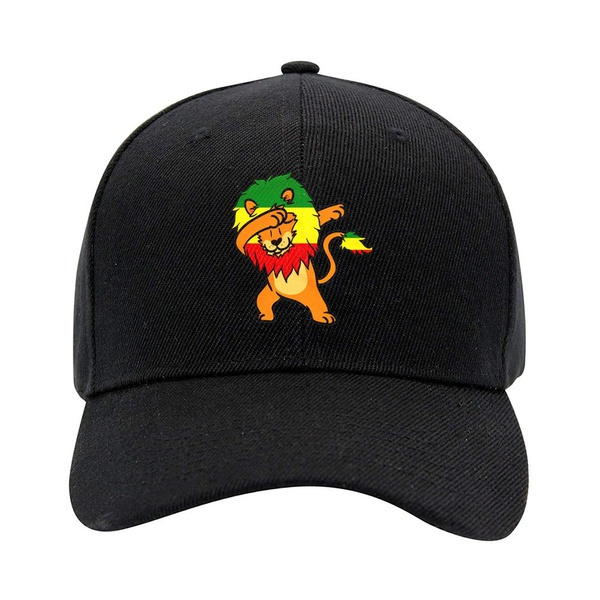 New Lion Dab Baseball Cap Rasta Lion of Judah Rastafarian Reggae