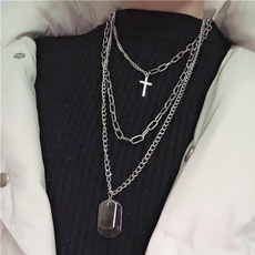 trendy necklace, hip hop jewelry, Cross necklace, punkneckalce
