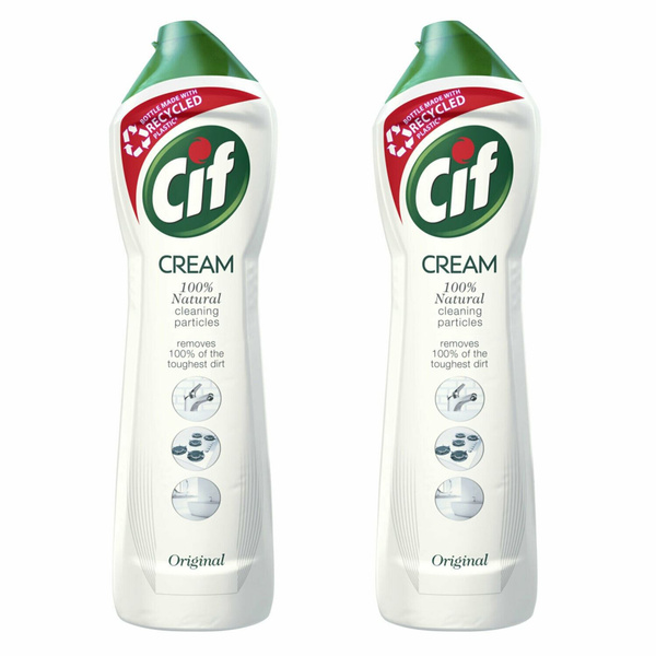 Cif 100% Natural Cleaning Particles Original Cream, 2 Pack of 500ml | Wish