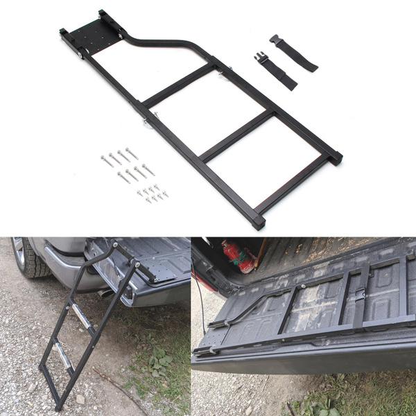 Pickup Truck Tailgate Ladder Step Up Truck Folding Steel Heavy Duty Bed