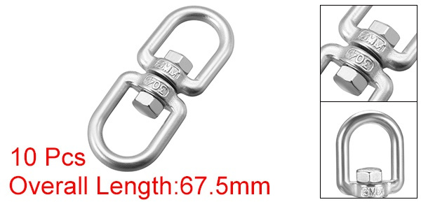 M6 Swivel Eye Double Ended Round Rotating Hoist Ring, Eye to Eye Bolt ...