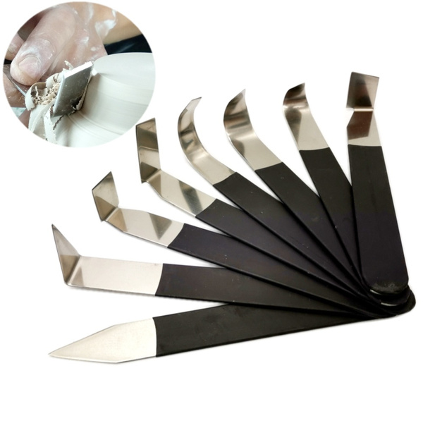 Pottery Tool Kit- 8 Piece Stainless Steel Clay Sculpting and