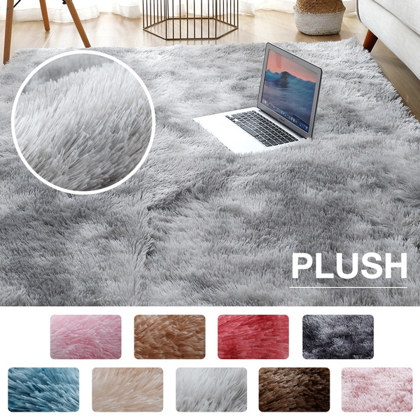 Velvet Carpet For Living Room Fluffy Rug Thicken Carpets Long Soft Floor  Rugs Bed Room Decor Tie Dyeing Plush Kids Room Mat Fz51-3